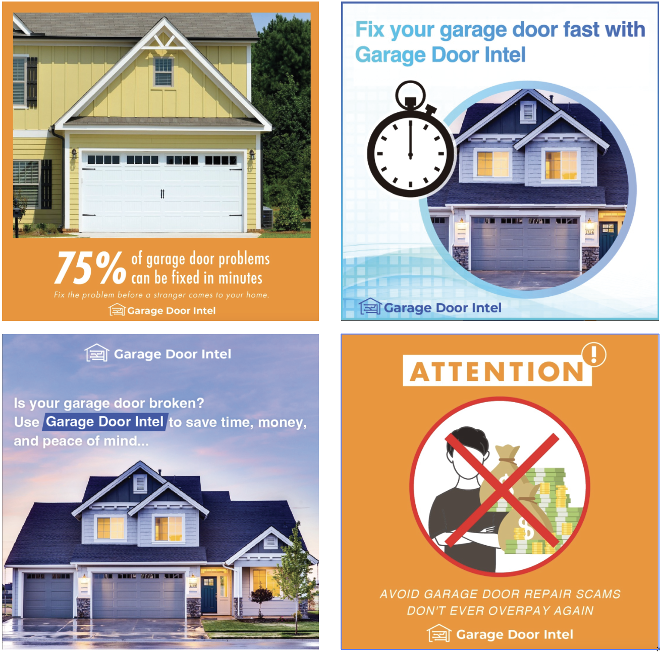 Social media post design for Garage Door Intel
